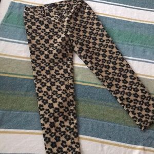 Ann Taylor Cheetah Print Ankle pants